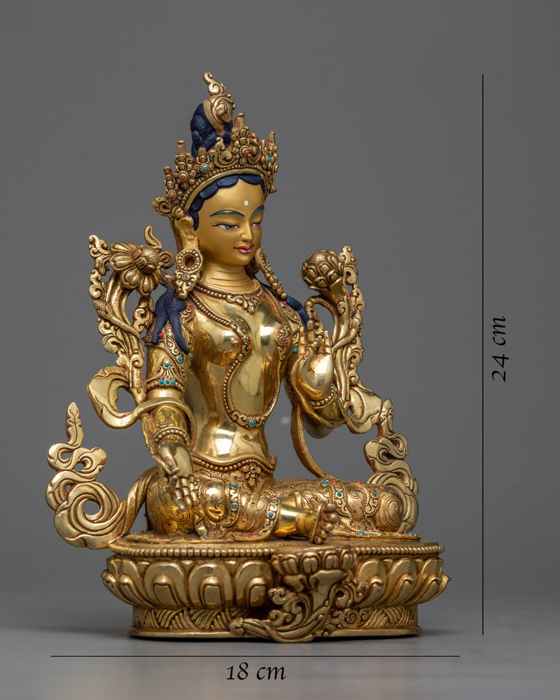 green tara goddess statue 