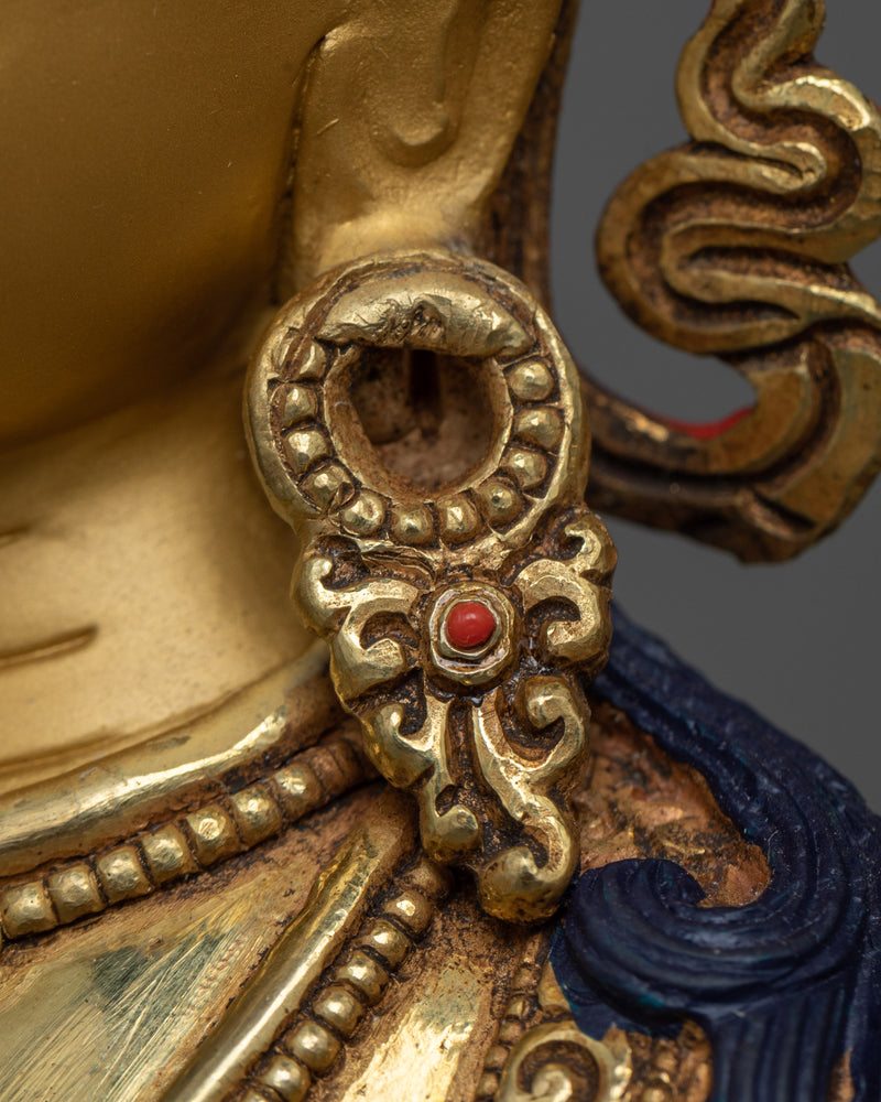 Aloka Chenrezig Sculpture | Divine Compassion in 24K Gold