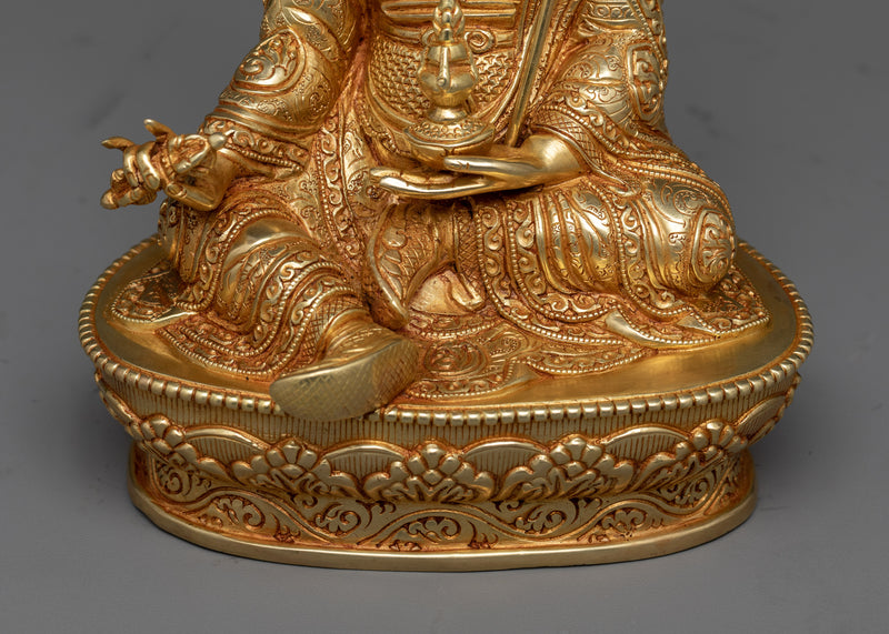 Rinpoche Guru Statue in 24K Gold | Padmasambhava, Lotus Born Master