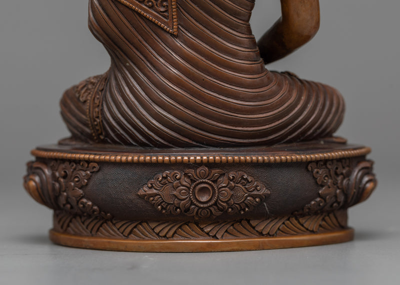 Namu Amida Butsu | Oxidized Copper Statue of Devotion