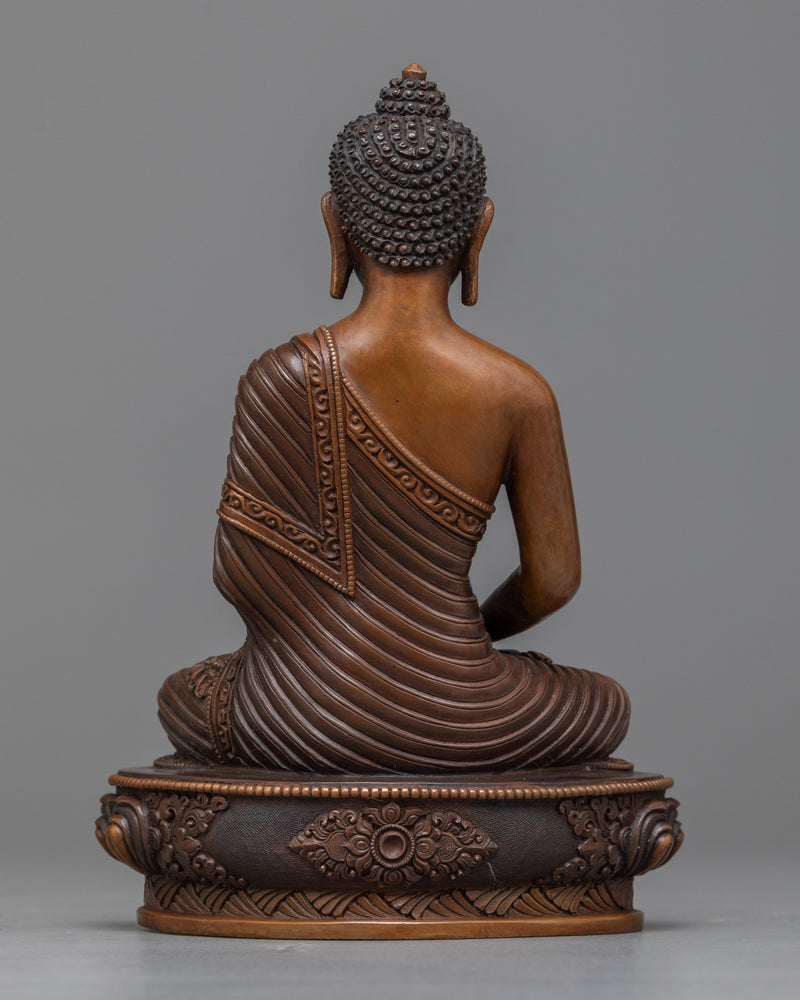 Namu Amida Butsu | Oxidized Copper Statue of Devotion