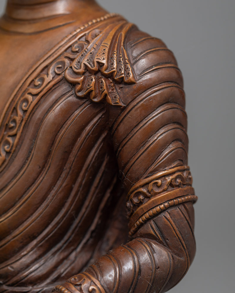 Namu Amida Butsu | Oxidized Copper Statue of Devotion