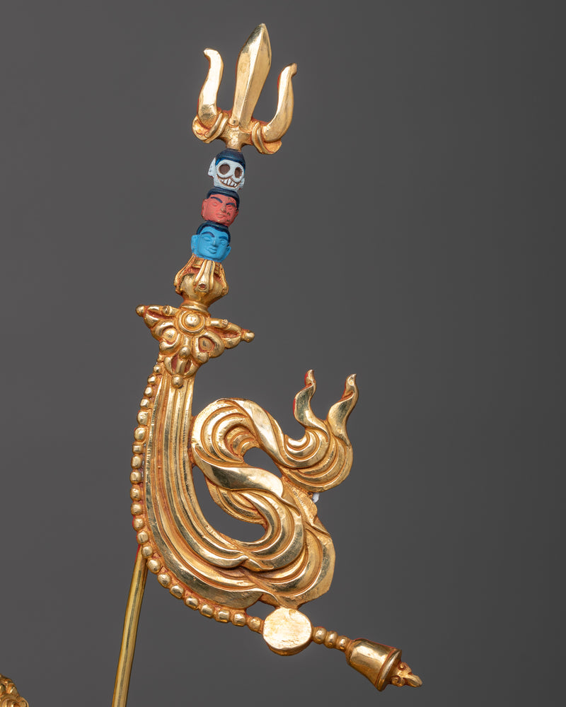 Exquisite Guru Padmasambhava Sculpture | 24K Gold Gilded Masterpiece