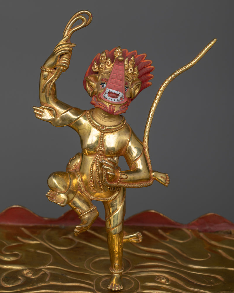 Majestic Paldan Lhamo Statue | 24K Gold Gilded Protector