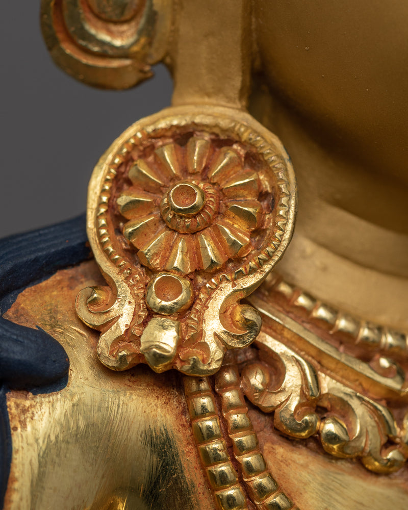 Dorje Sempa Statue for Shrine | 24K Gold Gilded Vajrasattva Sculpture