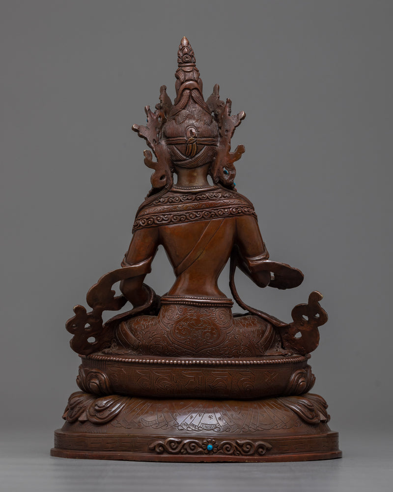 Vajrasattva Oxidized Copper Statue | Symbol of Purification