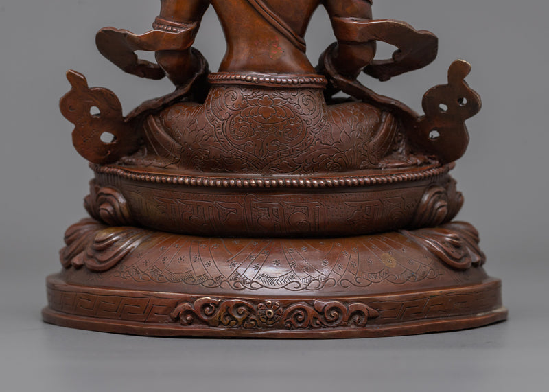 Amitayus Oxidized Copper Statue | Buddha of Longevity