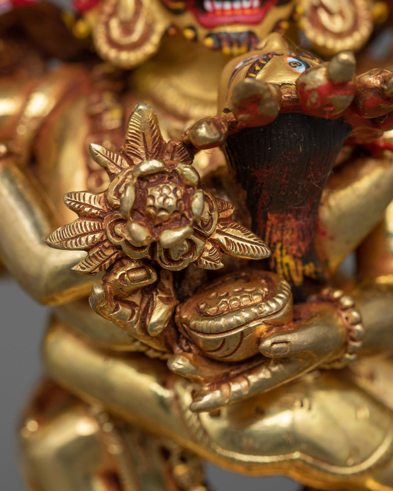 Hayagriva Statue in Triple-Layered 24K Gold | A Powerful Protector in Vajrayana Buddhism