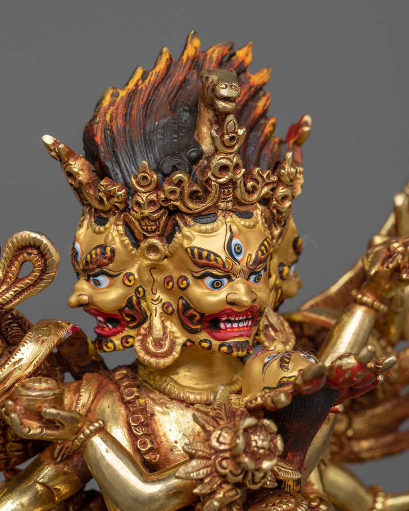 Hayagriva Statue in Triple-Layered 24K Gold | A Powerful Protector in Vajrayana Buddhism