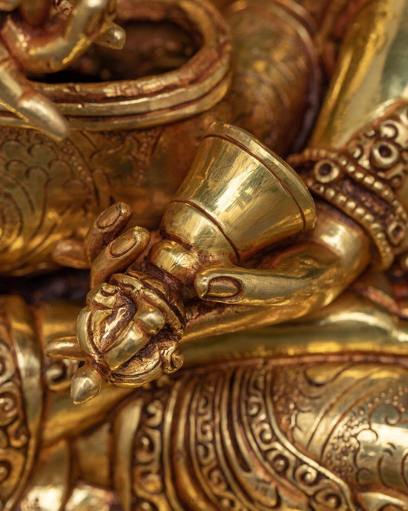 Vajrasattva Yab Yum Statue in 24K Gold | A Symbol of Unity and Purification