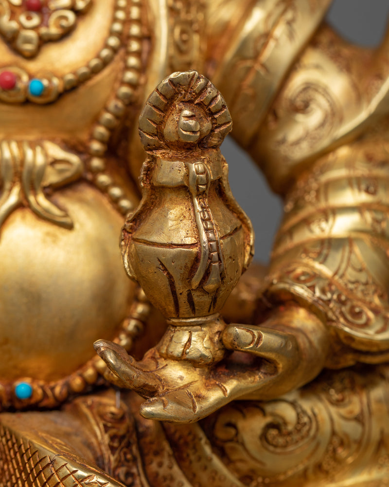 Shanglon Dorje Dudul Statue in 24K Gold | A Symbol of Fearless Energy and Protection