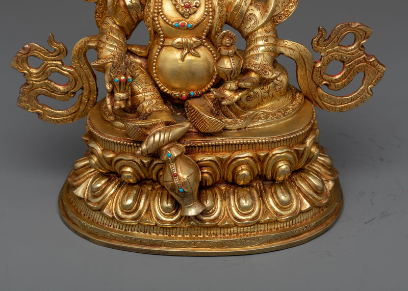 Shanglon Dorje Dudul Statue in 24K Gold | A Symbol of Fearless Energy and Protection