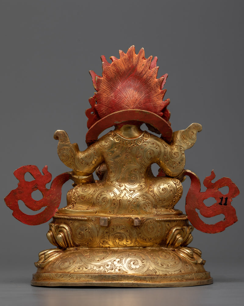 Shanglon Dorje Dudul Statue in 24K Gold | A Symbol of Fearless Energy and Protection