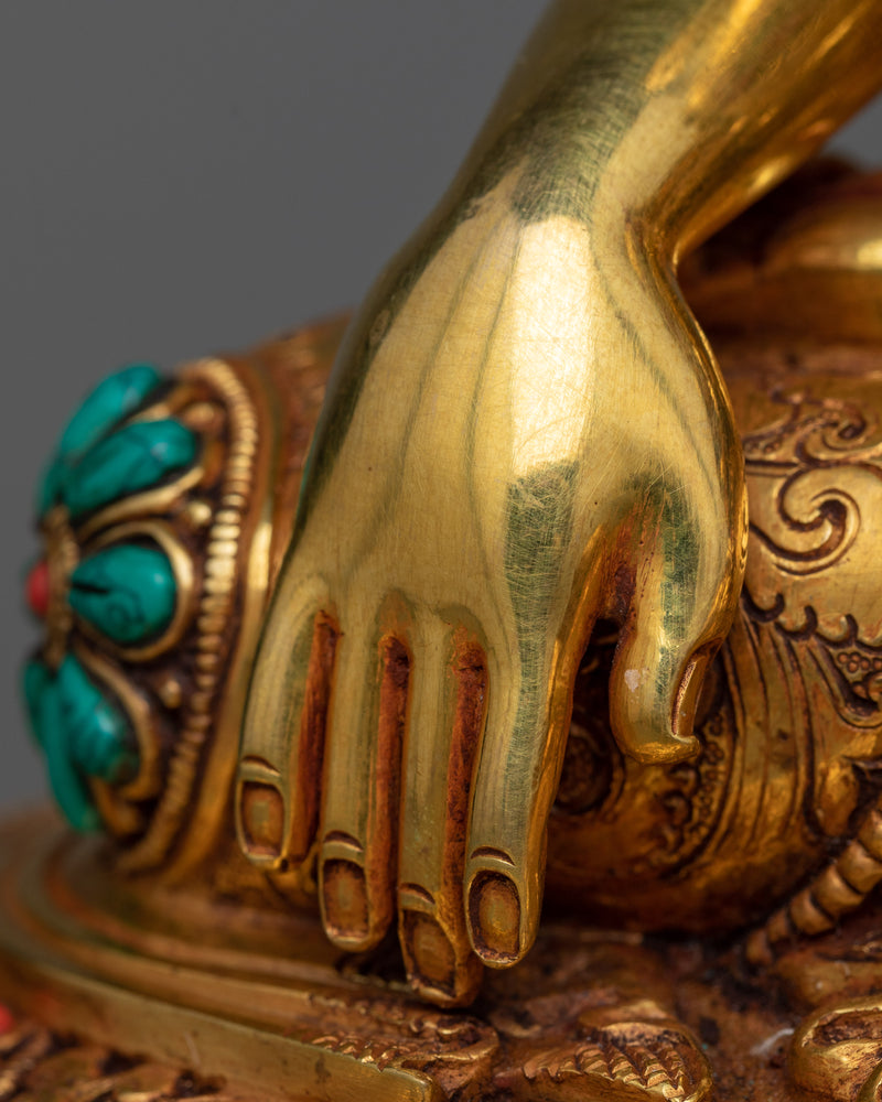 Siddhartha Buddha Sculpture in Triple-Layered 24K Gold | A Masterpiece of Enlightenment