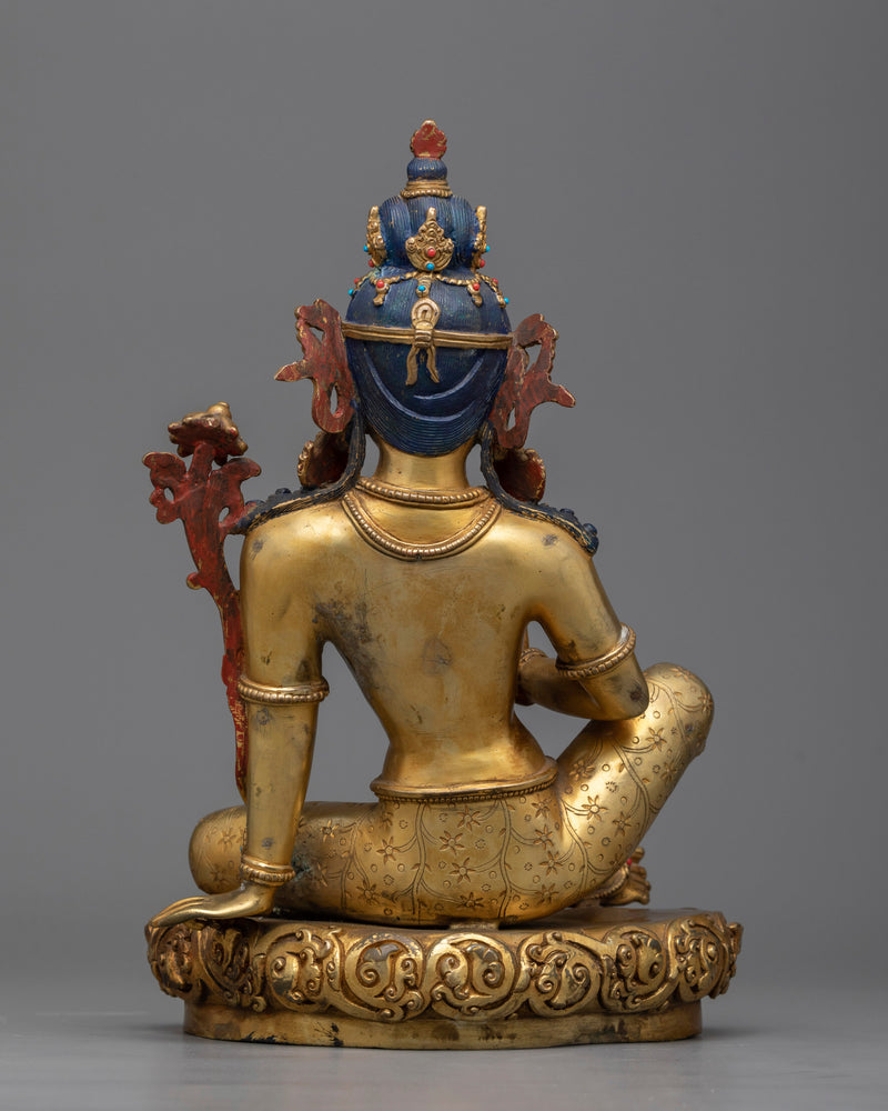 Bodhisattva Statue for Shrine Decor | An Antique-Finished Masterpiece in 24K Gold