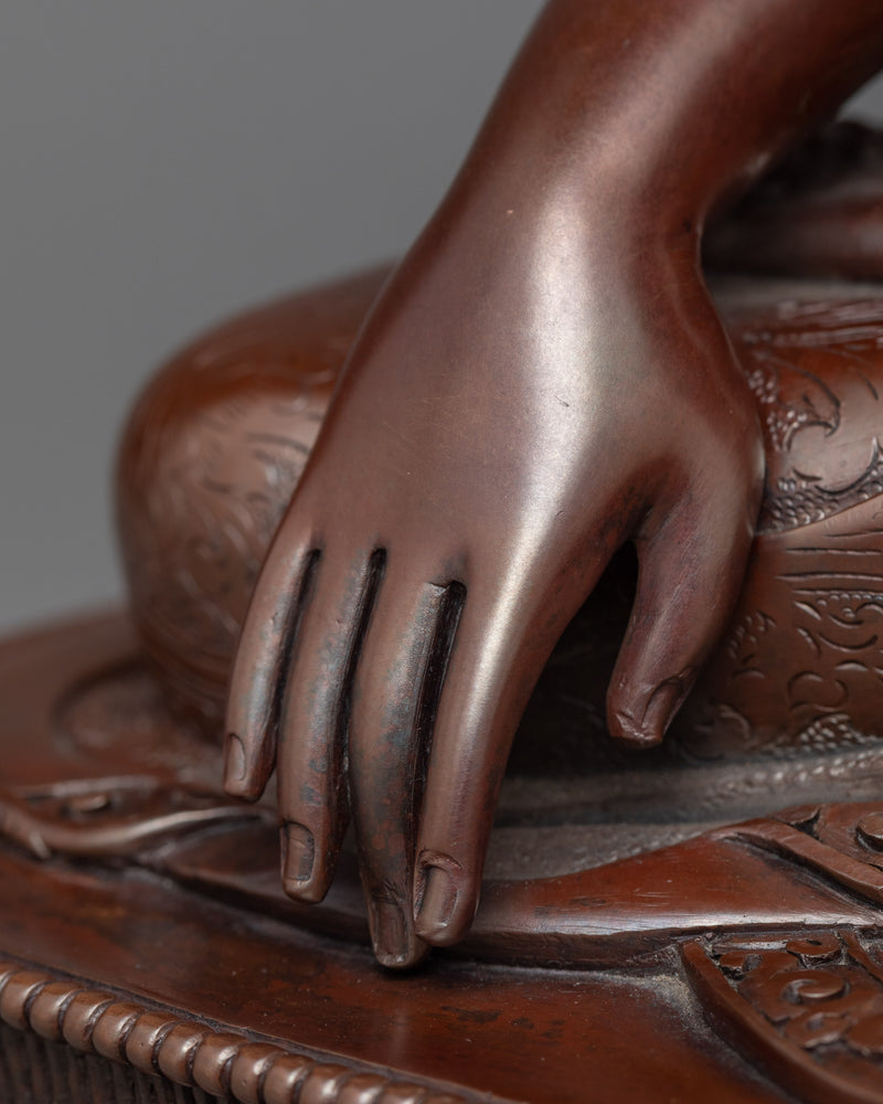 Shakyamuni Buddha Tathagata Statue | The Oxidized Copper Essence of Enlightenment