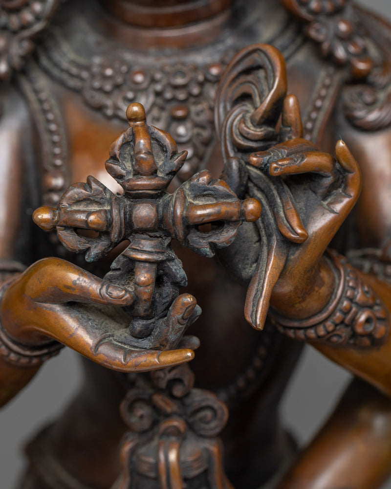 Ushnishavijaya Oxidized Statue | A Symbol of Longevity and Wisdom