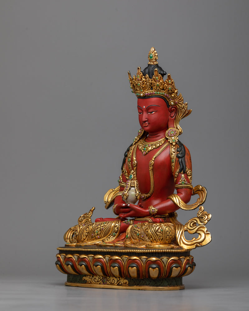 red-amitayus-sculpture