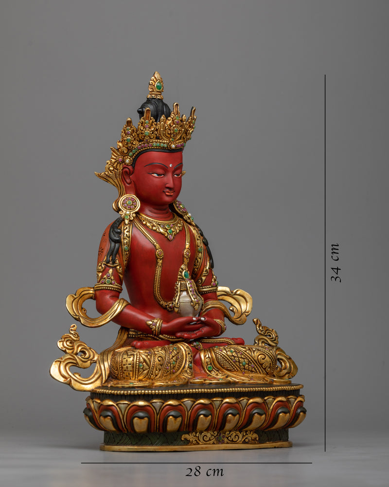 red-amitayus-sculpture