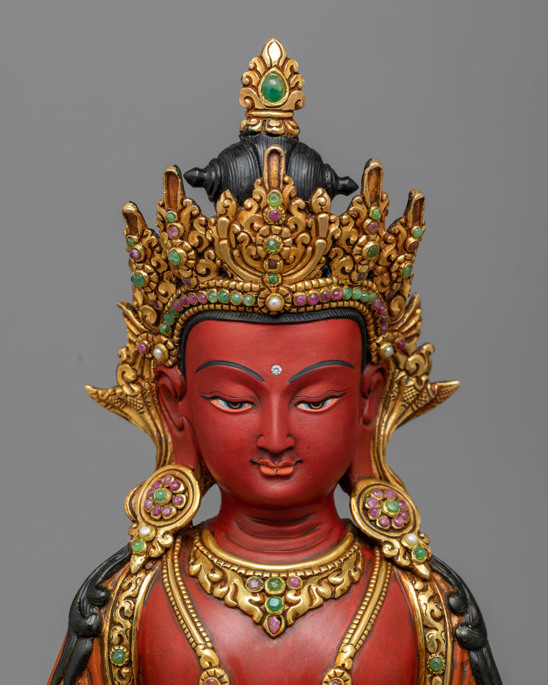 red-amitayus-sculpture