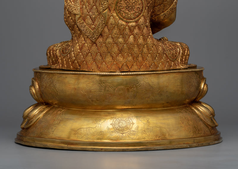 Buddha Amida Sculpture | 24K Gold Gilded Icon of Infinite Light