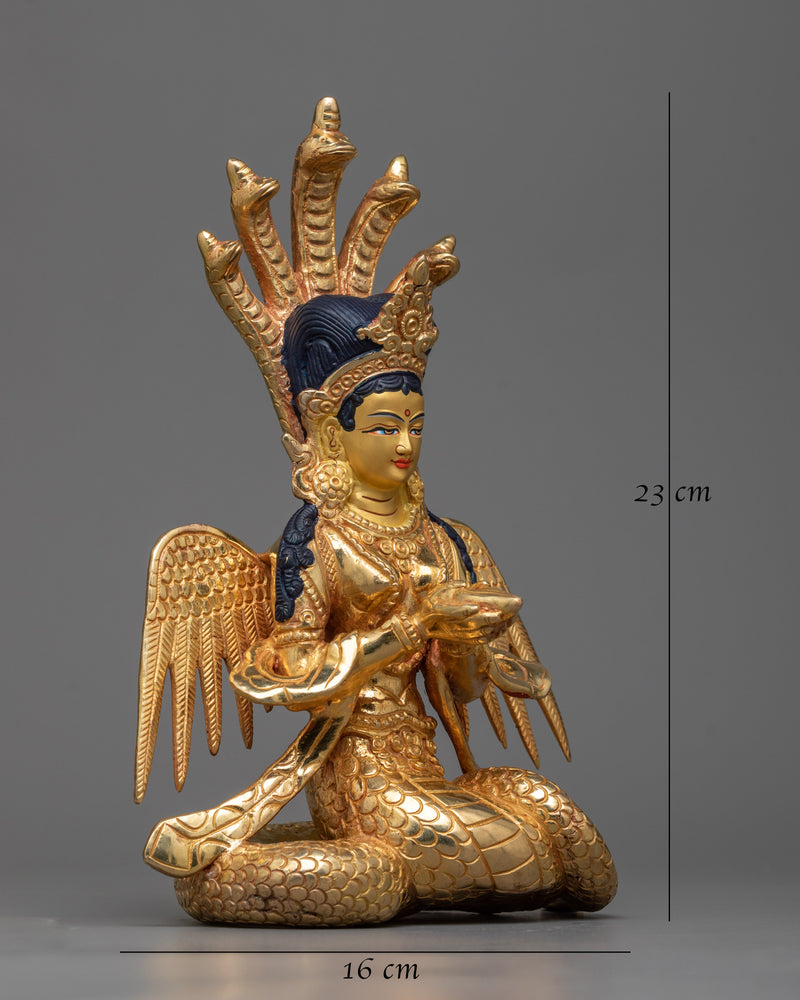 naga-kanya-gilt statue