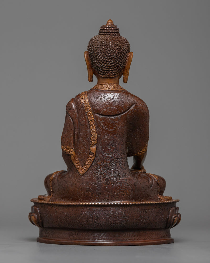 Serene Shakyamuni Buddha Oxidized Statue | A Symbol of Peace