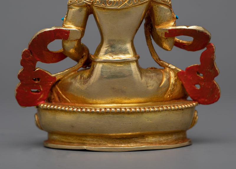 Karma Purification Deity Vajrasattva Statue | 24K Gold Gilded Symbol of Purification