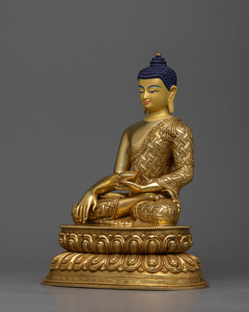 gautama buddha gilt sculpture