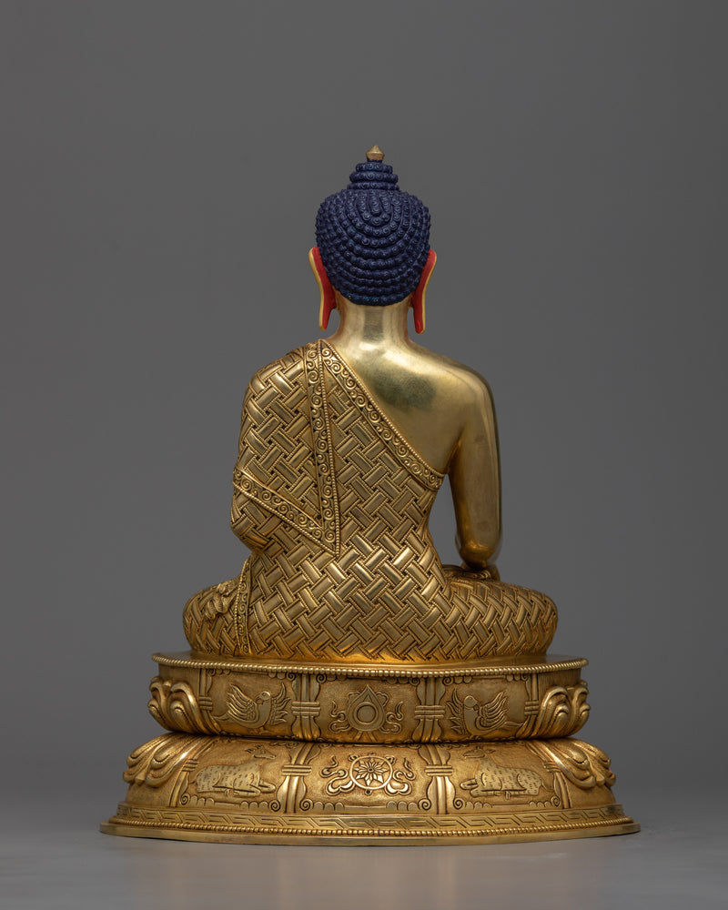 Enlightened Gautama Buddha Gilt Statue | A Beacon of Serenity