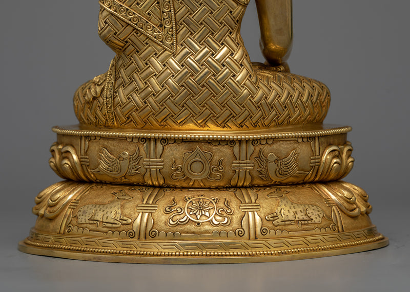 Enlightened Gautama Buddha Gilt Statue | A Beacon of Serenity