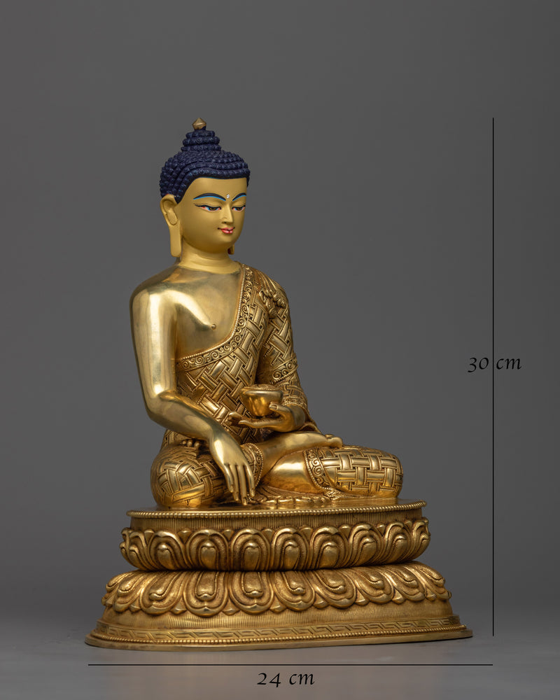 gautama buddha gilt sculpture