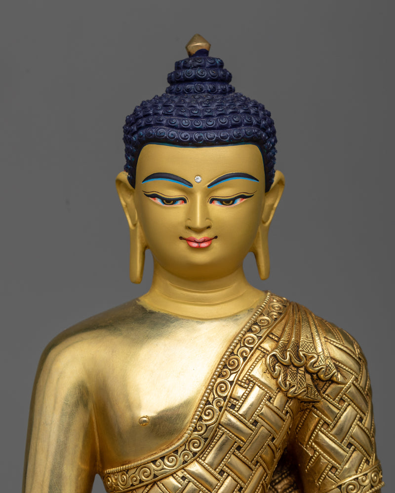 gautama buddha gilt sculpture