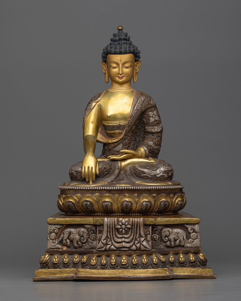 Aksobhya Buddha on Lotus Throne | A Artwork of Spiritual Majesty