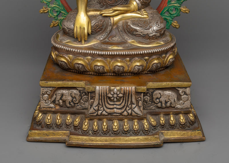 Aksobhya Buddha on Lotus Throne | A Artwork of Spiritual Majesty