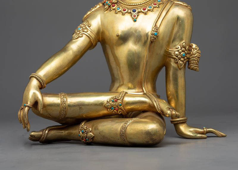 Indra: The King of Gods | 24K Gold Gilded Sculpture