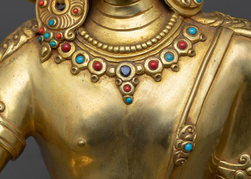 Indra: The King of Gods | 24K Gold Gilded Sculpture