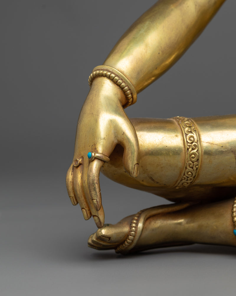 Indra: The King of Gods | 24K Gold Gilded Sculpture