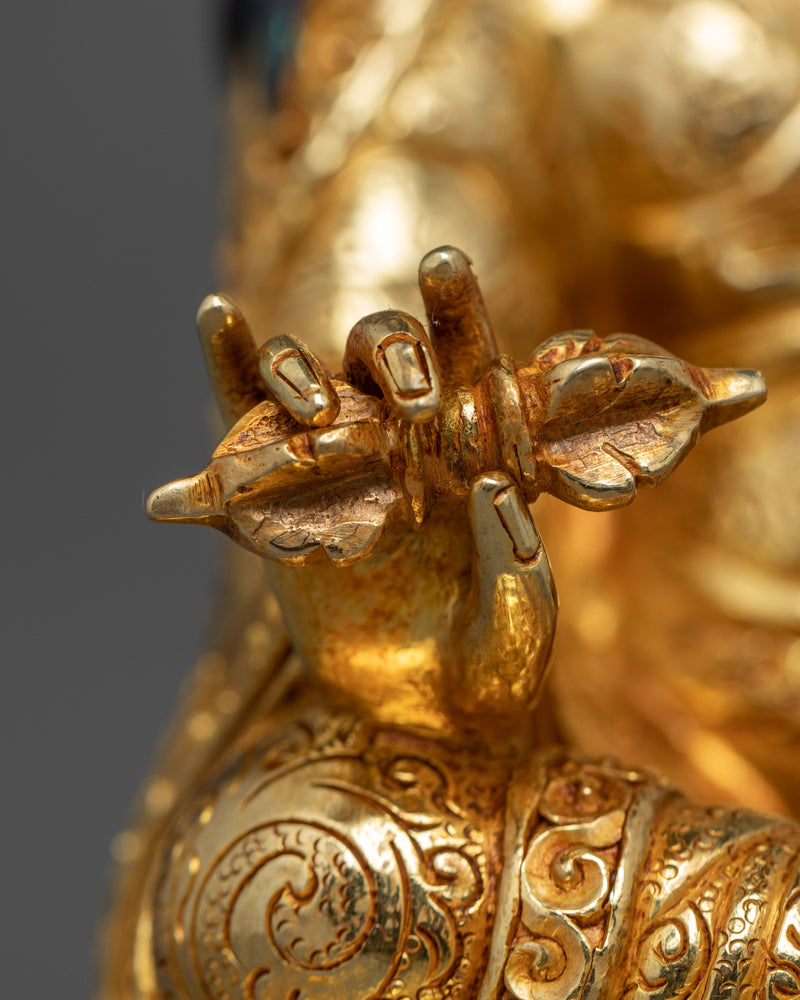 Padma Born Gilt Statue | The Essence of Padmasambhava Sculpture