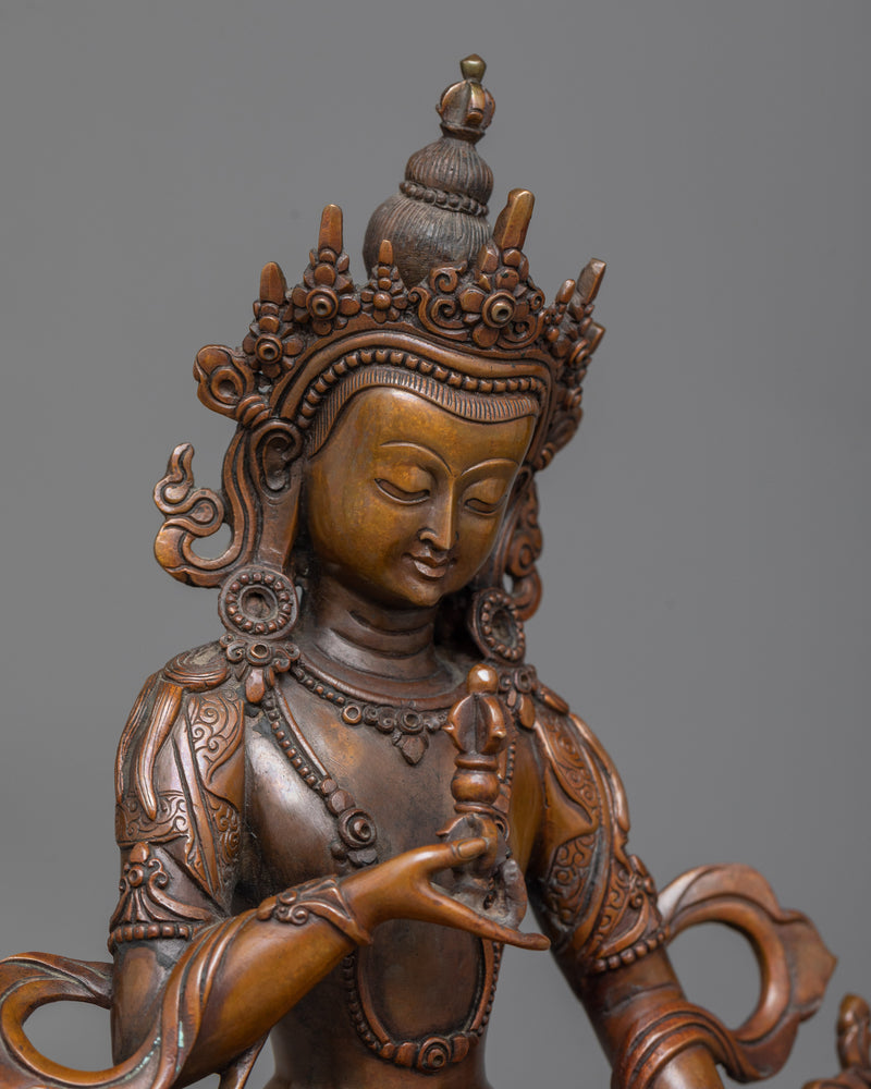 Bodhisattva Vajra Sattva in Oxidized Elegance | Purity Embodied in Sculpture