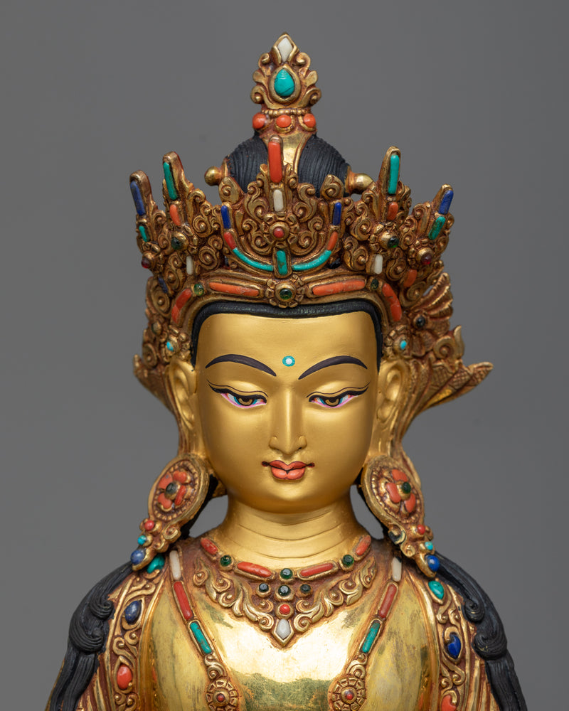 Five Bodhisattva Set: Chenrezig, Vajrasattva, Manjushri, Green Tara, Amitayus | Himalayan Artwork