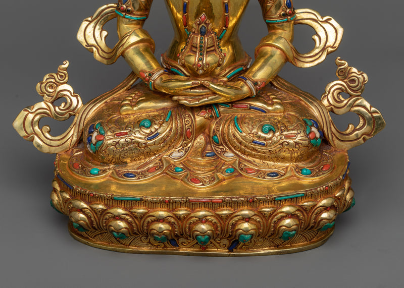 Five Bodhisattva Set: Chenrezig, Vajrasattva, Manjushri, Green Tara, Amitayus | Himalayan Artwork