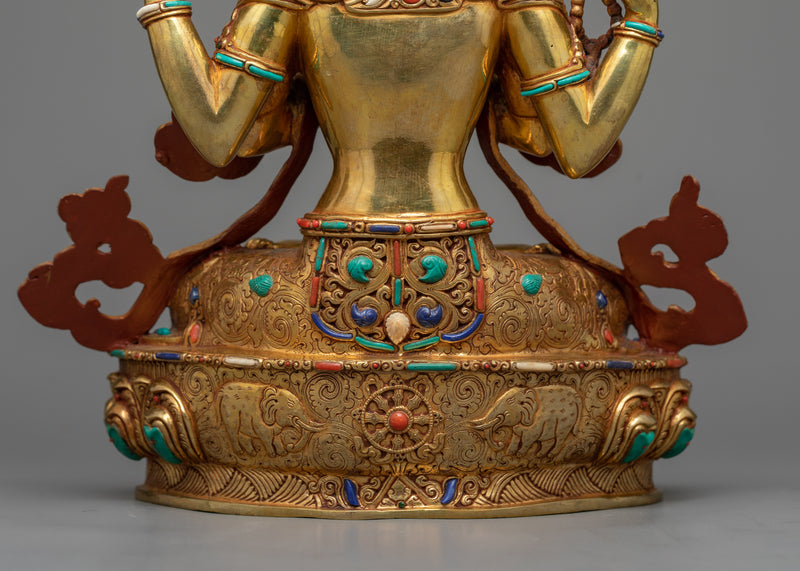 Five Bodhisattva Set: Chenrezig, Vajrasattva, Manjushri, Green Tara, Amitayus | Himalayan Artwork