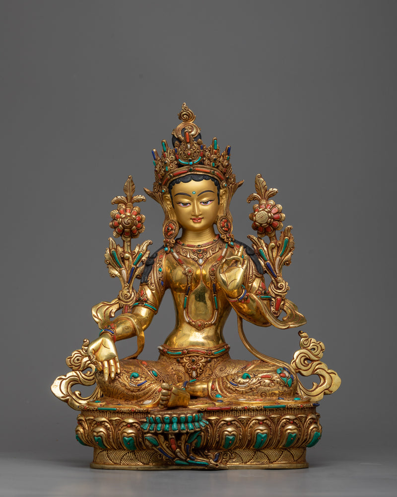 Five Bodhisattva Set: Chenrezig, Vajrasattva, Manjushri, Green Tara, Amitayus | Himalayan Artwork