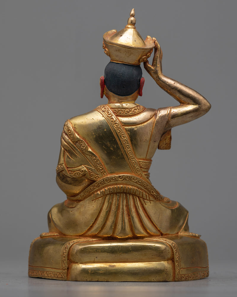 Karmapa Sculpture in Gold Gilt | Spiritual Legacy Embodied