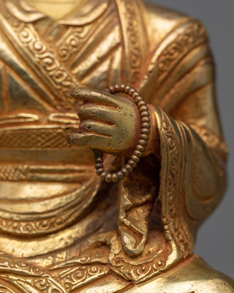 Karmapa Sculpture in Gold Gilt | Spiritual Legacy Embodied