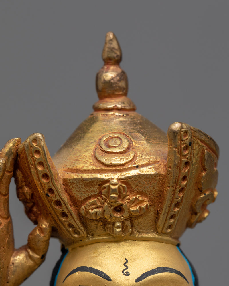 Karmapa Sculpture in Gold Gilt | Spiritual Legacy Embodied