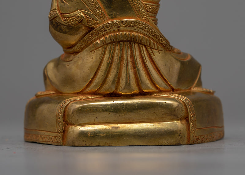 Karmapa Sculpture in Gold Gilt | Spiritual Legacy Embodied