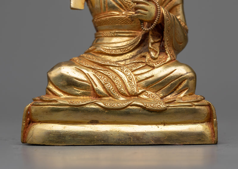 Karmapa Sculpture in Gold Gilt | Spiritual Legacy Embodied