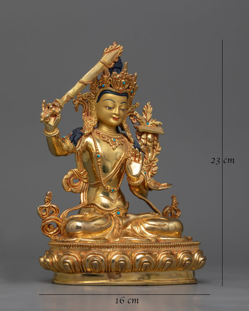 Deity of Wisdom and Insight Manjushri Statue | Embrace Divine Knowledge and Spiritual Awakening